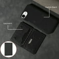 thumbnail image 5 of Detachable Wallet Case for iPhone 16e Card Slots Holder, Premium PU Leather Magnetic Cover Compatible with Mag-Safe, Shockproof Removable Flip Kickstand Protective Case, Black, 5 of 6