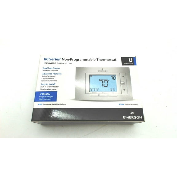 1F85U-42NP White Rodgers 4Ht/2Cl Htpump Non-Prog Tstat OEM 1F85U-42NP