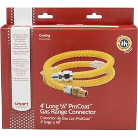 Smart Choice Gas Connector Stainless Steel Yellow 5/8 x 4' 5304490733