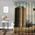thumbnail image 2 of Shiartex Rural Landscape Bathtub Home Decor Waterproof Shower Curtain with Hooks - 100% Polyester Fiber, Washable Shower Curtain for Bathroom 60"x72, 2 of 7