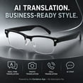 thumbnail image 2 of GenXenon Smart AI Glasses with 164 Languages Translation Support,Bluetooth 5.4 Open Ear Audio Glasses,Wireless Calls & Music,Blue Light Blocking Lens with UV400 Protection for Travel Work, 2 of 9