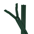 thumbnail image 4 of 16" Vislon Zipper ~ YKK #5 Molded Plastic ~ Separating - 890 Dark Green Hemlock (1 Zippers/Pack), 4 of 5