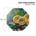 thumbnail image 3 of Pofeuu Fresh Passion Fruit Still Life Print Leather Coasters Set of 6, Round Cups Mugs Mat Pad for Home Kitchen Heat Resistant Drink Coasters,Octagon, 3 of 7