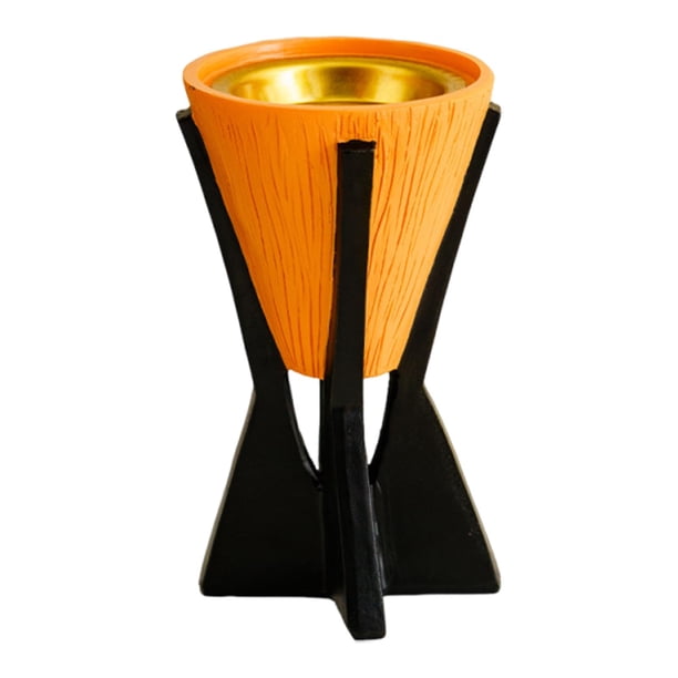 Quemador de incienso, porta incienso con adorno para sala de estar, meditación y oficina. Naranja