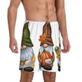 thumbnail image 2 of Naloa Gnomes In Autumn Men's Short Pajama Pants, Pj Shorts, Lounge Comfort Shorts-X-Large, 2 of 6