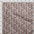 thumbnail image 4 of oneOone Coton Flex Brun Tissu Floral Rétro Robe Tissu Tissu Imprimé par la Cour 40 Pouces de Large, 4 of 5