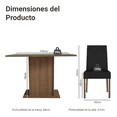 thumbnail image 3 of Juego de Comedor con Mesa y 4 Sillas Madesa Zion MN 01, 3 of 10