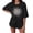 Black, variant on Tops For Women T-Shirts Oversized Loose Short Sleeve Sunflower Print Summer Layer Clothes