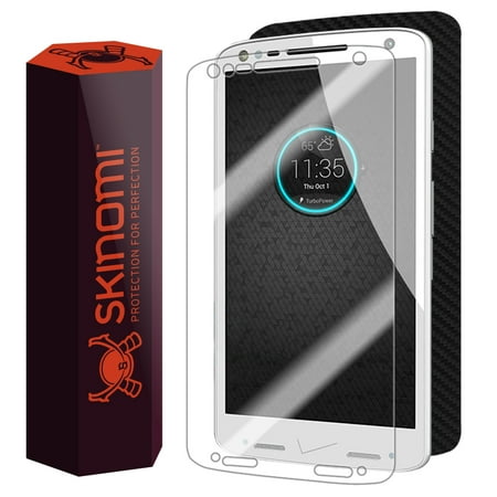 Skinomi Carbon Fiber Skin & Screen Protector for Motorola Moto X Force