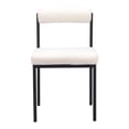 thumbnail image 2 of Livorno Dining Chair Ivory Dining Chair, Modern Style, Shearling style fabric, Steel, Indoor Dining, 2 of 4