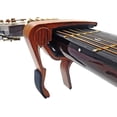 thumbnail image 4 of Cejilla de guitarra con 5 púas de color madera, 75 x 80 mm, cejilla de aleación para guitarra folk de 6 cuerdas, guitarra eléctrica y acústica, ukelele, mandolina y banjo, 4 of 5