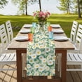 thumbnail image 4 of Table Runners 108 Inches Long Dress Scarves, Spring White Daisy Farmhouse Coffee/Dining/Kitchen Table Runner for Living Room, Flowers Green Leaves Pastoral Botanical 13x108 Inch, 4 of 9