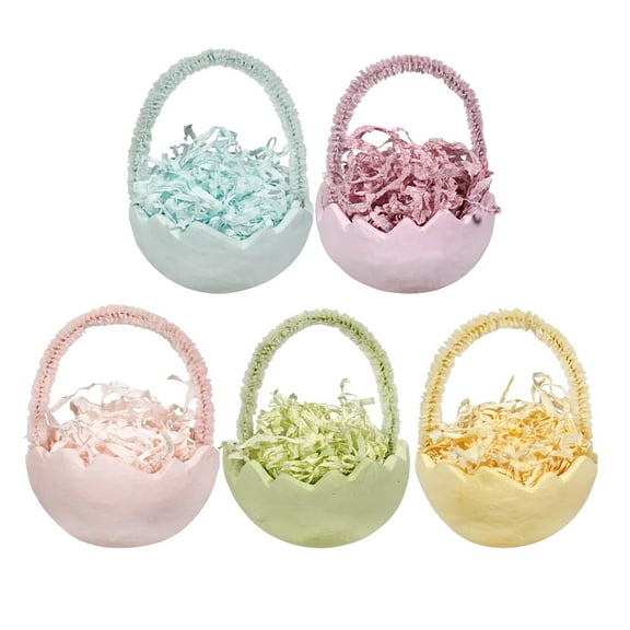 Cracked Egg Ornament Set-5 - Five Ornaments 2.75 Inch, Resin - Nested Grass Tl13395