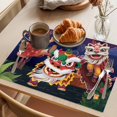 thumbnail image 3 of Happy New Year Placemats Set of 8, Cartoon Girl Dance Lions Fireworks Non-Slip Place Mats Washable Table Mats for Kitchen Dining Table Decorations Indoor/Outdoor, 3 of 9