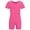 Hot Pink, variant on Kids Girls One Piece Adaptive Clothes Anti-strip Romper Short Sleeves Solid Color Short Leg Jumpsuit Leotard Ballet Dance Gymnastic Active Bodysuit Unitard