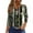 Black, variant on WTOBBY Women's Henley Neck Ribbed Knit Top Floral Print 3/4 Sleeve Button-Down Tunic Casual V-Neck T-Shirt Relaxed Fit Comfortable Wear,Black L