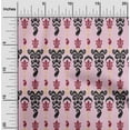 thumbnail image 1 of oneOone Tissu Polyester Lycra Rayé & Paisley Imprimé Ikat 56 Pouces de Large, 1 of 4