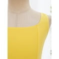 thumbnail image 3 of YONGHS Girls Kids Sleeveless Ballet Leotard Tutu Mesh Skirts Ballerina Team Competition Dancewear Yellow 7-8, 3 of 7