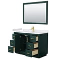 thumbnail image 3 of Wyndham Collection Miranda 48" Wood Single Bathroom Vanity in Green/Brushed Gold, 3 of 7