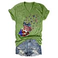 thumbnail image 4 of Dyfzdhu 250th Anniversary Usa Shirt T Shirts For Women Fashion American Flag Patriotic Heart 4th Of July Tops USA And Stripes V Neck Tee T Shirt, 4 of 4