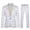 8015-White, variant on Men's Slim Fit Smart Casual Plaid Single-Breasted One-Button Notch Lapel Two-Piece Suit - Spring/Fall Wrinkle-Resistant Regular Length Round Hem