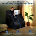thumbnail image 6 of SereneLife Portable Sauna for Home, Infrared Sauna Tent with Heated Foot Pad and Folding Chair, Compact Personal Rejuvenation Sauna, Remote Control in-Home Spa, 38" x 32 - Black, 6 of 7
