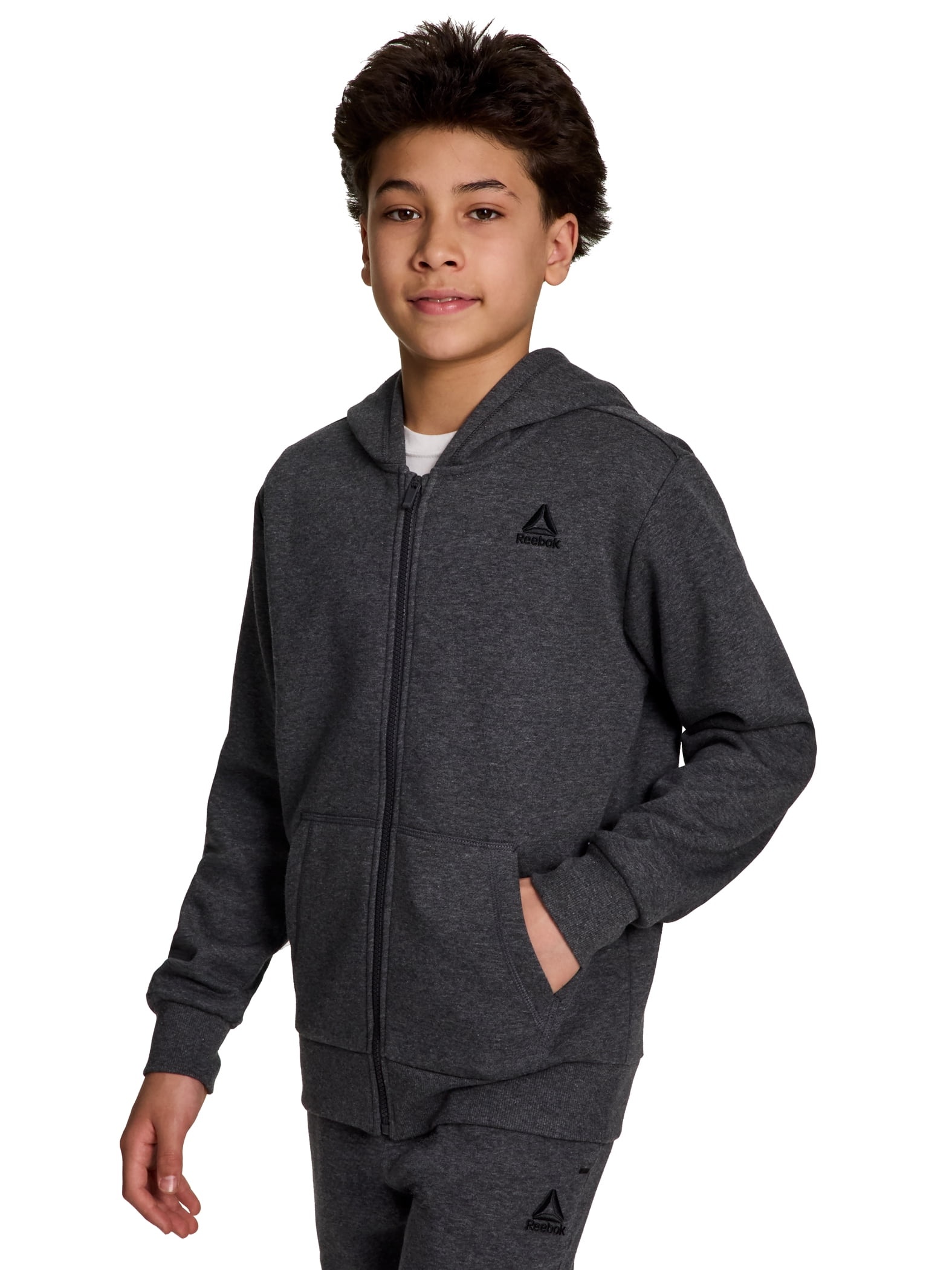 Reebok Boy's Game Day Performance Full-Zip Fleece Hoodie, Sizes 4-18