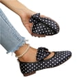 thumbnail image 5 of KEVCHE Womens Polka Dot Satin Bow Knot Round Toe Ballet Flats, Comfort Slip On Shoes, Lightweight Footwear for Casual Summer Party Wear, Retro Mary Jane Ballet Shoes, 5 of 5