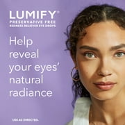(6 pack) LUMIFY Preservative Free Redness Reliever Eye Drops, For Whiter and Brighter Looking Eyes, 20 Single Use Vials