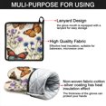thumbnail image 7 of Vintage Butterfly and Flower Kitchen Oven Mitt and Pot Holder Sets 4 Pcs for Baking, Cooking and Grilling, Heat Resistant Up To 392 °F, 7 of 7
