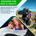 thumbnail image 5 of Teblint Camping Sleeping Bag for Adults Kids, Cold Weather Warm Sleeping Bag with Compression Bag for 3 Seasons, Compact Camping Essentials Gear Accessories Hiking Sleep Must Haves-Black, 5 of 11