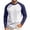 White, variant on Gaukiv Long Sleeve Shirts for Men Crew Neck Raglan Color Block Regular Fit Soft Fabric Blouses Layer Tops Dark Green 2XL