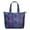 Purple And Blue, variant on Purple Boho Tribal Stripes and Hearts Pattern Travel Tote Bags for Women Carry On,Large Weekender Bags for Women Travel,Multi Functional Duffle Bag for Work,Shopping,Sports