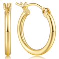 thumbnail image 1 of Pendientes de aro Fanglcy de oro de 14 quilates para mujer, 15/20/25/35/45/55 mm, 1 of 6