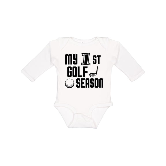 Inktastic My 1st Golf Season Boys Long Sleeve Baby Bodysuit