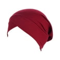 thumbnail image 2 of SPRING PARK Headscarf Stretchy Turban Cap Head Bennie Cover Pleated Hat for Women Girl, 2 of 3