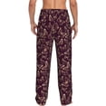 thumbnail image 7 of Salouo Beautiful Purple Butterflies Print Pajama Pants for Men, Lounge Pants Elastic Waistband Casual Men's sleepwear Loungewear Sleep Pajama Pant -XX-Large, 7 of 7