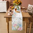 thumbnail image 3 of Table Runner - 48 Inch Long, Easter Eggs Kitchen Dining Table Runner Dresser Scarves, Country Wildflower Spring Watercolor Botanical Farmhouse Decor for Coffee Tables Wedding Party Banquet, 3 of 8