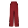 thumbnail image 6 of cocolona Sweatpants for Women Elastic Waist Straight Bottom Zipper Open Pants Fashion Solid Color Joggers Lounge Trousers with Pockets, 6 of 7