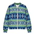 thumbnail image 4 of DISNIMO Aztec Style Printed Jackets for Women Long Sleeve Sweatshirts V Neck Outwear Fall Winter Clothes, S, 4 of 7