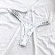 thumbnail image 1 of Bragas/Tangas/Ropa Interior Sexis Para Mujer Lujosas Letras Con Diamantes De Imitación Cómodo Satén Multicolor Horquilla Alta Realce De Cadera Cintura Bajapangjing, 1 of 4