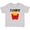 AC-Heather Grey, variant on Fry Lover I Love French Fries Boys or Girls Baby T-Shirt