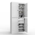 thumbnail image 5 of 100% Solid Wood 32" Bathroom Cabinet with Solid Doors, 2-Drawers and Adjustable Shelves, 5 of 6