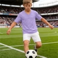 thumbnail image 5 of CHEEREAM Soccer Jersey For Boys Sportswear Short Sleeve V-Neck Tops Summer Mesh Quick Dry Athletic Blouse For Kids Active, 5 of 8