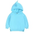 thumbnail image 3 of Caqnni Kids Soft Brushed Polar Fleece Jacket Hooded Sweatshirt Casual Sweater Jacket Athletic Pullover Hoodie for Little Girls Boys Winter Warm Pullover Sweatshirt for 18-24 Months, 3 of 3