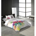 thumbnail image 2 of Ens. housse de couette Lilies de Gouchee Design pour grand lit, 2 of 2