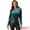 Blue Green, variant on DARING DIVA Velvet Tops Round Neck Casual T-Shirt XS Black