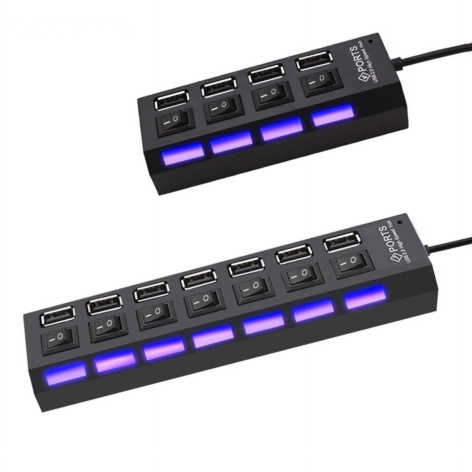 7 Ports USB 2.0 Hub USB Hub Multi USB Splitter Hub Use Power Adapter 4/7 Port Multiple Expander ,Fast Charging Devices