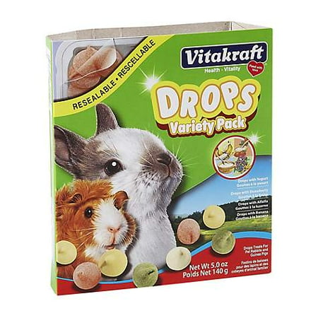 Vitakraft Drops Variety Pack Rabbit & Guinea Pig Treat, 5 oz (pack of 1)