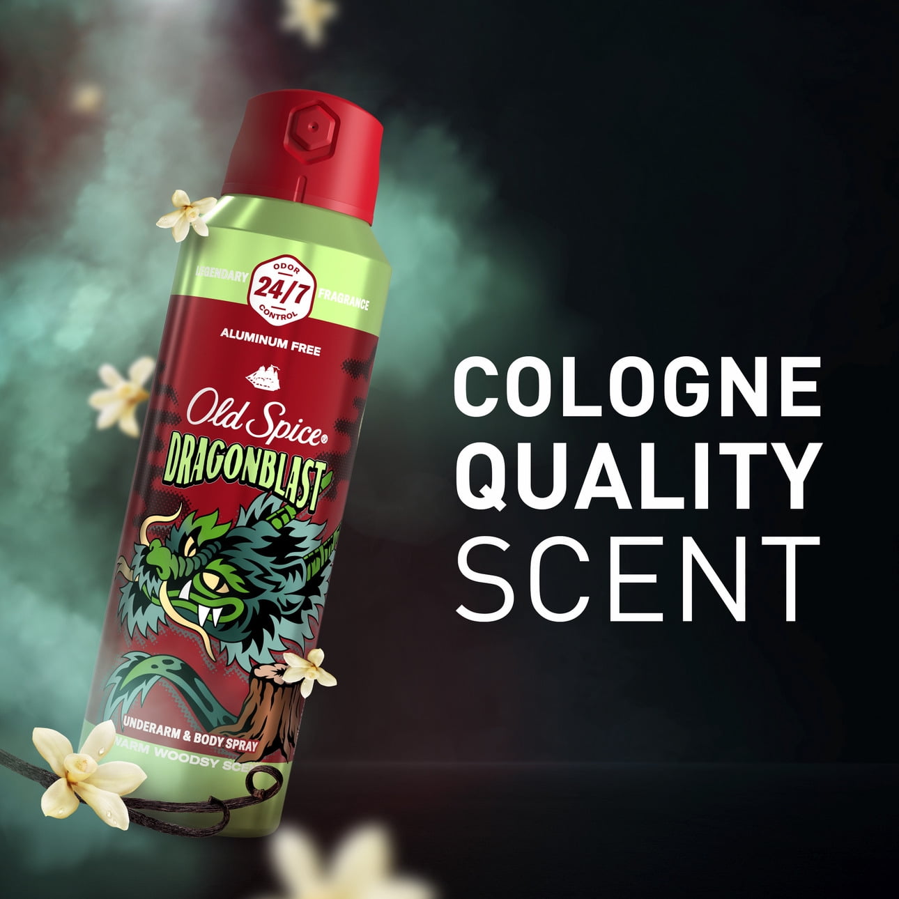 Old Spice Aluminum Free Body Spray for Men, Dragonblast, 5.1 oz